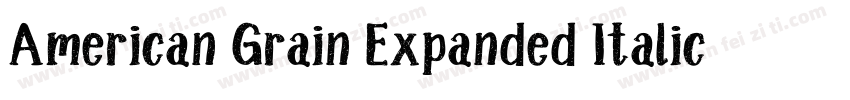 American Grain Expanded Italic字体转换